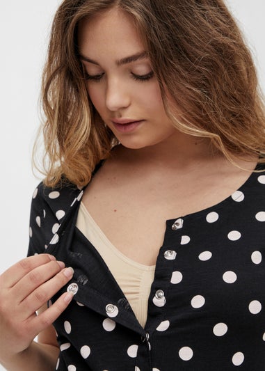 Mamalicious Maternity Spot Print Nursing Nightie