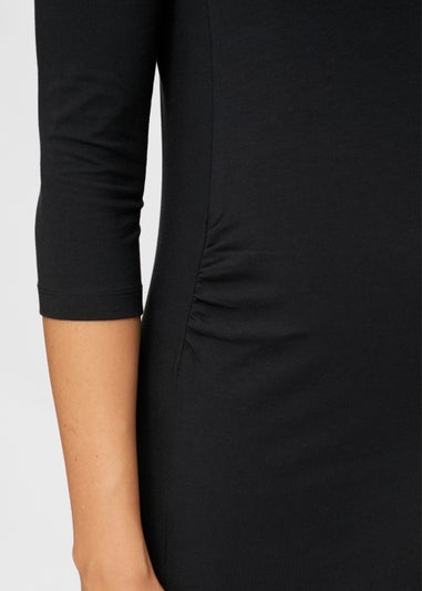 Mamalicious Maternity Black Midi Dress