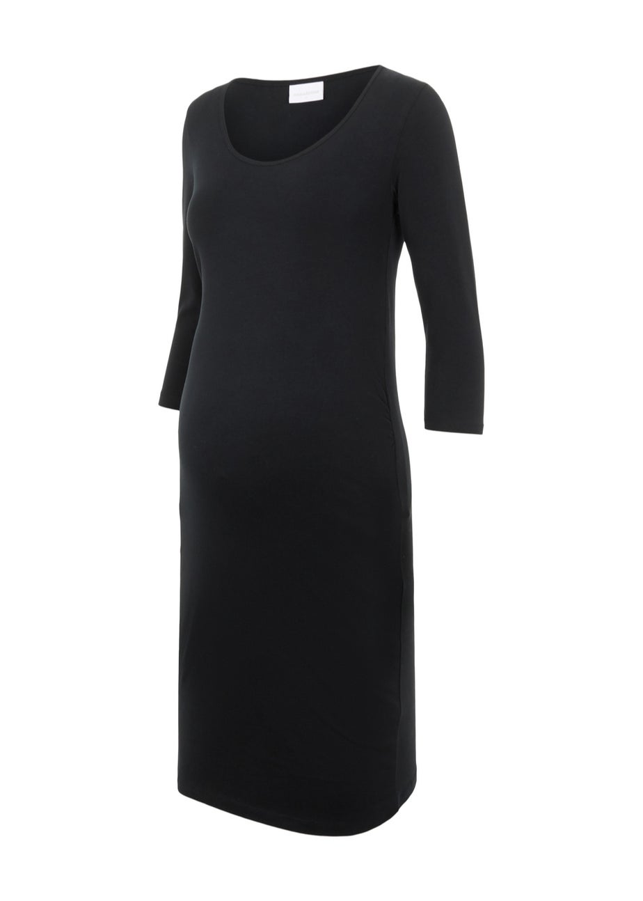 Mamalicious Maternity Black Midi Dress