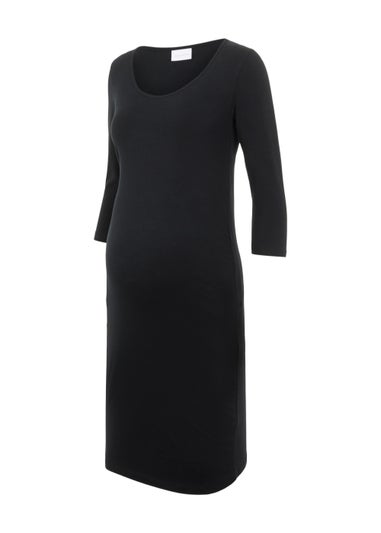 Mamalicious Maternity Black Midi Dress