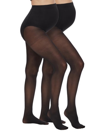 Mamalicious Maternity 2 Pack Over Bump Tights