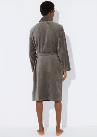 Grey Fleece Dressing Gown