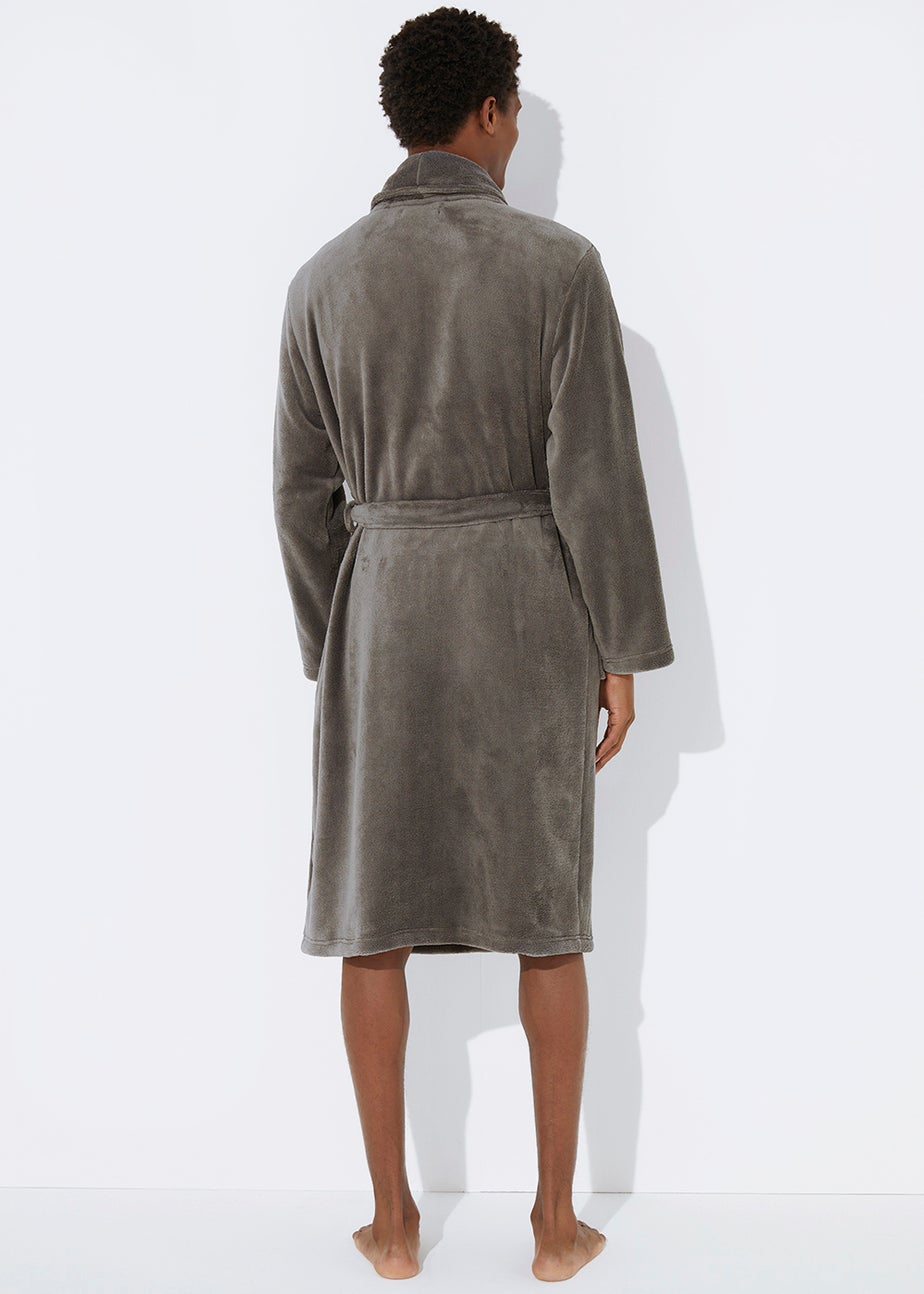 Grey Fleece Dressing Gown