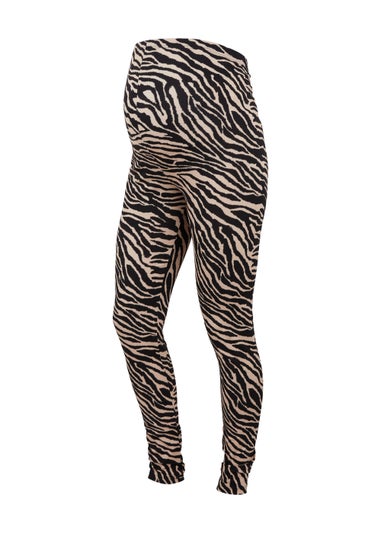 Mamalicious Maternity Black Animal Print Leggings