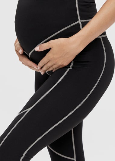 Mamalicious Maternity Black Active Leggings