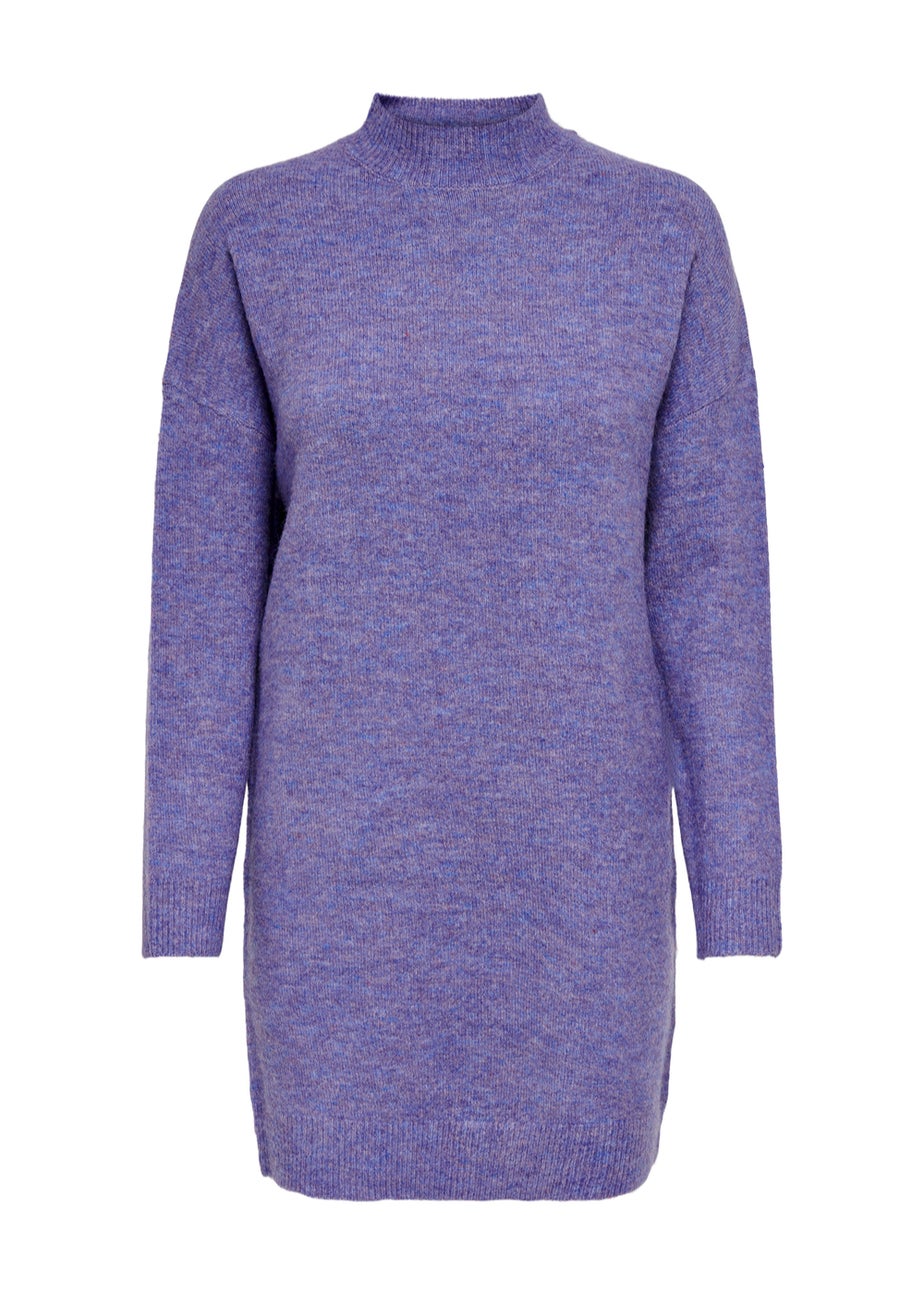 JDY Ziza Purple High Neck Mini Dress