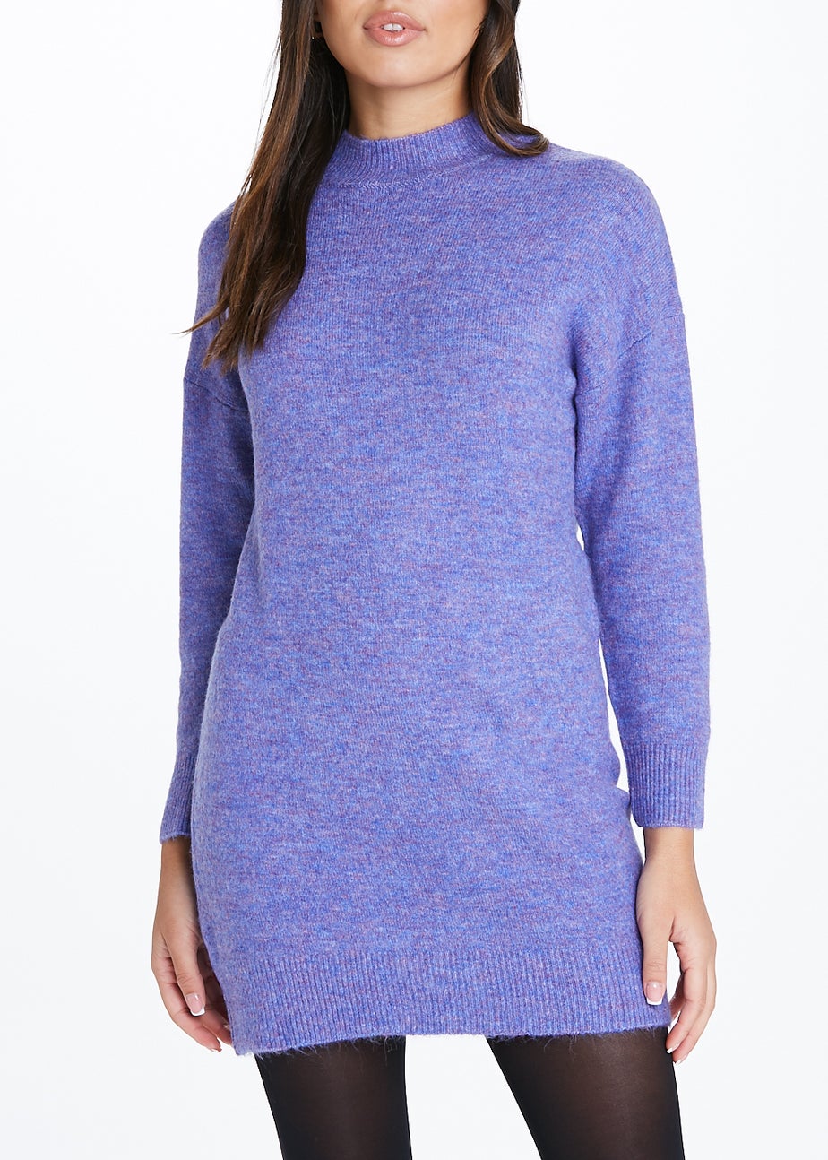 JDY Ziza Purple High Neck Mini Dress