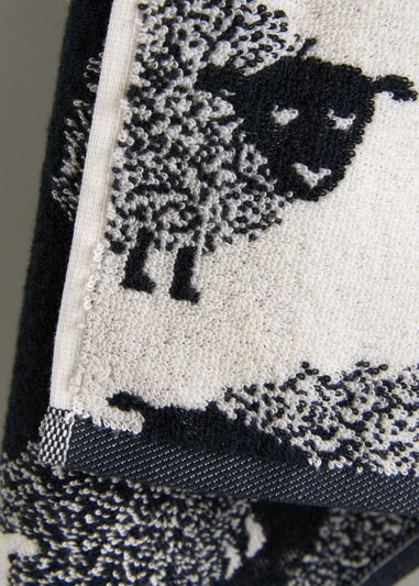 Monochrome Sheep 100% Cotton Towels