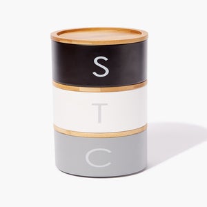 Mono Metal Tea Coffee & Sugar Stackable Canisters