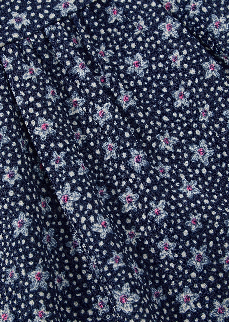 Girls Navy Floral Print Dress (4-13yrs)
