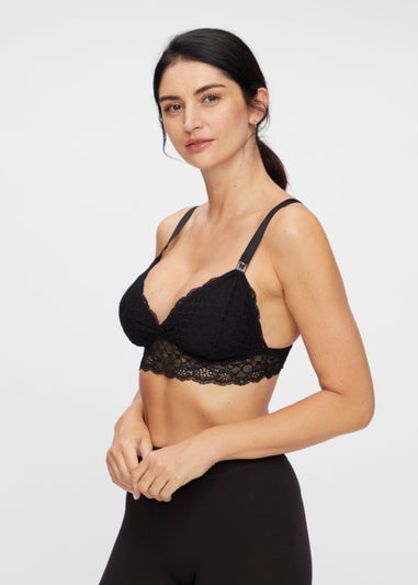 Mamalicious Maternity Black Lace Nursing Bra