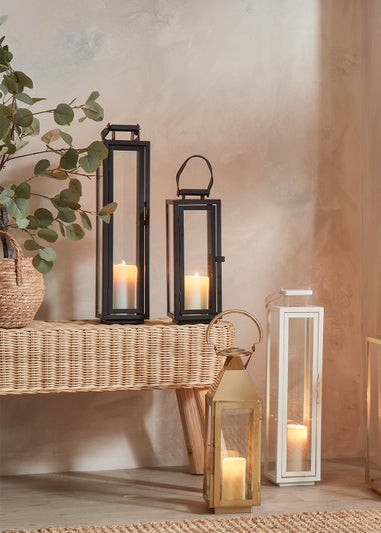 Large Black Lantern (13cm x 12cm x 53cm)