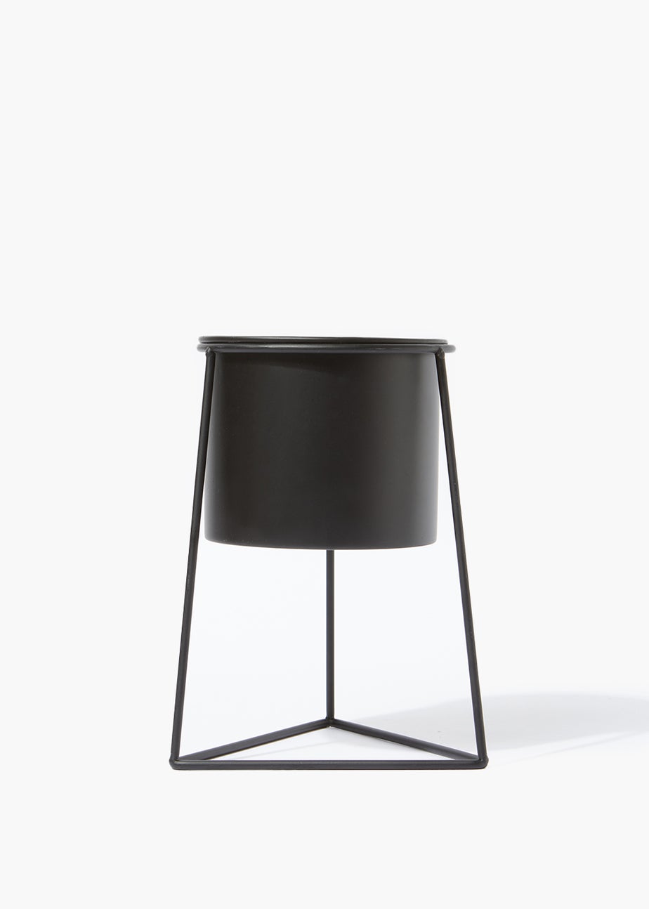 Black Metal Planter (26.5cm x 20cm x 27cm)