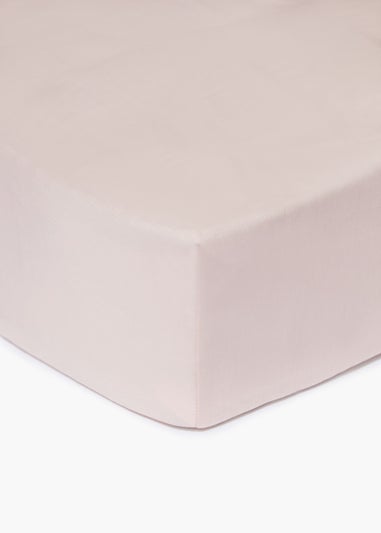 Pink 100% Cotton Fitted Bed Sheet