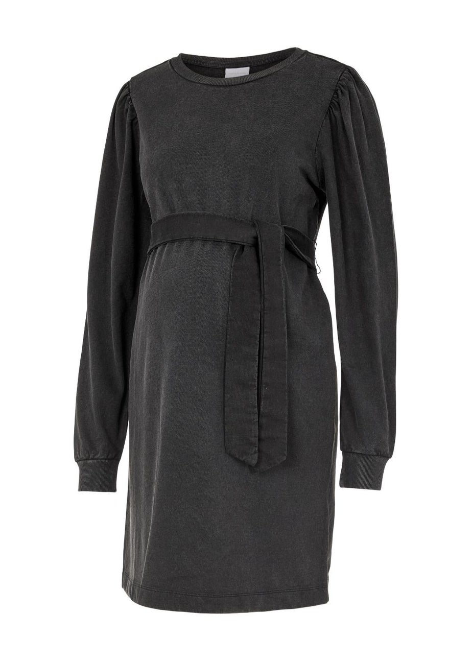 Mamalicious Maternity Black Sweatshirt Dress