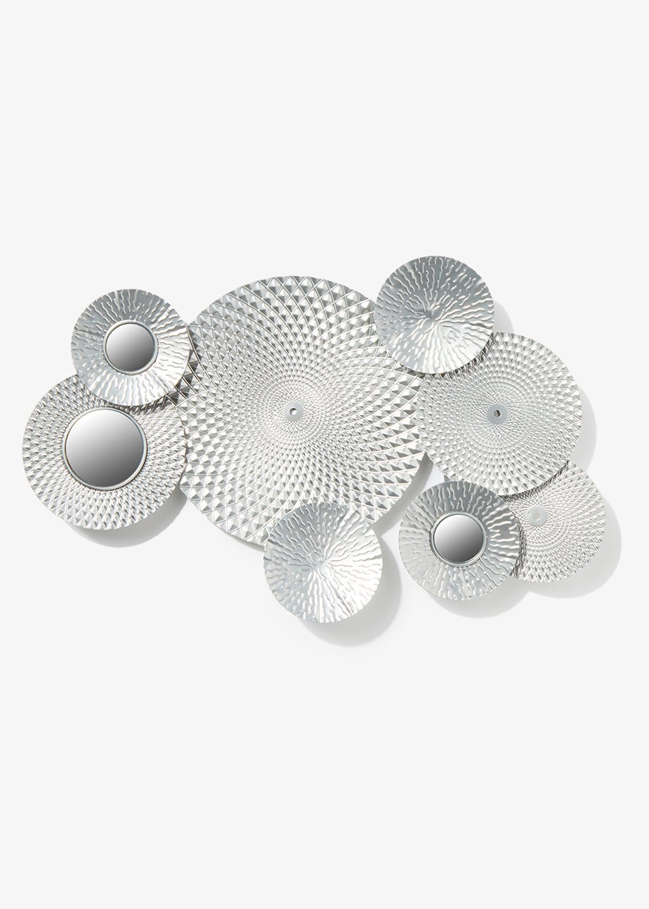 Silver Circle Wall Art (83cm x 2cm x 42cm)