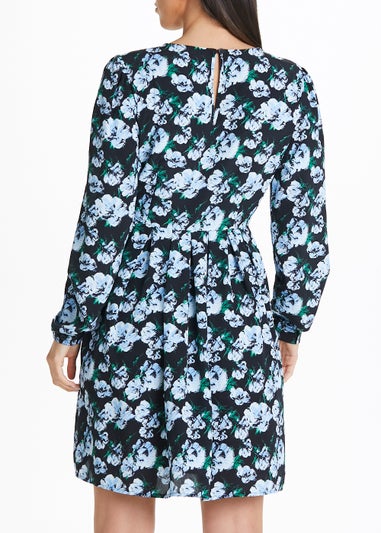 JDY Cathy Black Floral Mini Dress