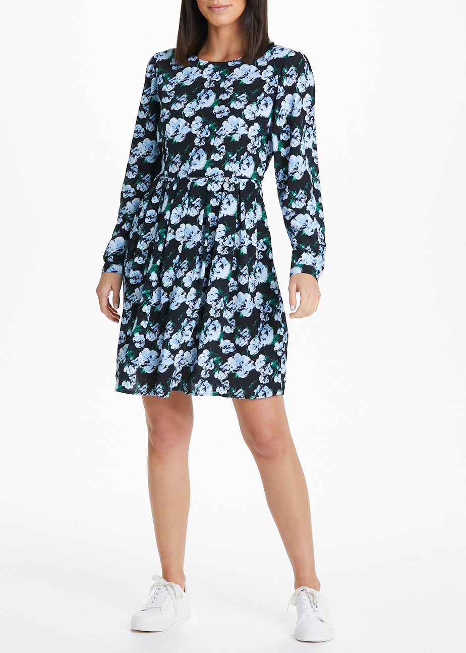 JDY Cathy Black Floral Mini Dress