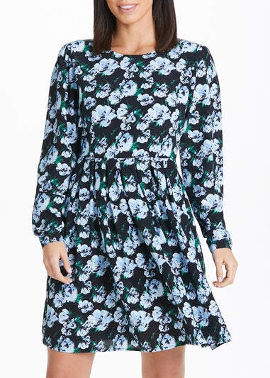 JDY Cathy Black Floral Mini Dress