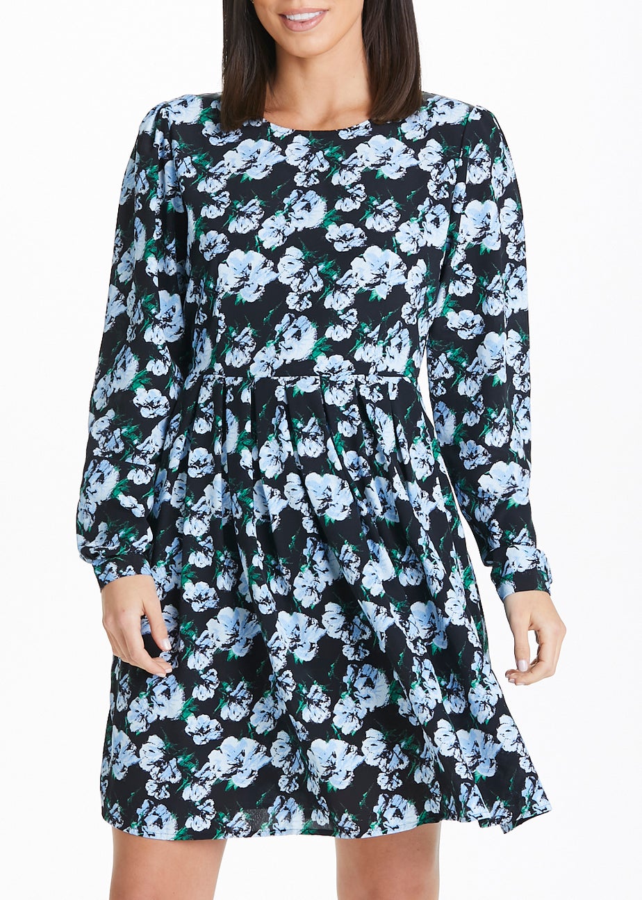 JDY Cathy Black Floral Mini Dress
