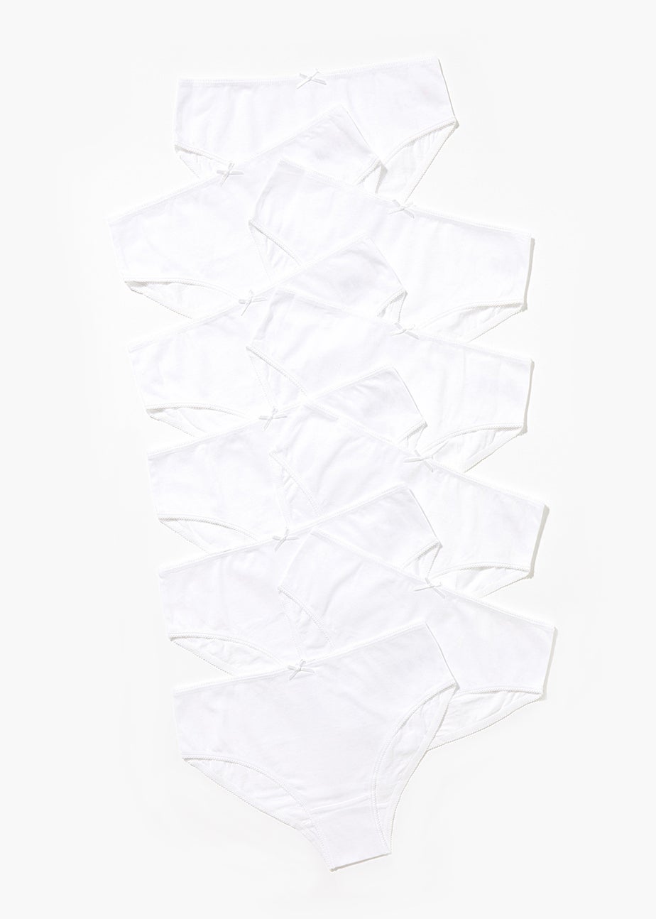 Girls 10 Pack White Knickers (2-13yrs)