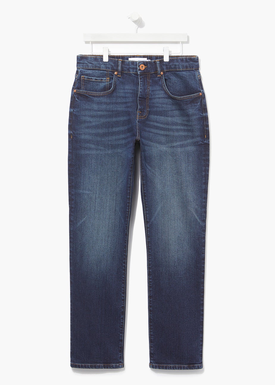 Dark Wash Stretch Straight Fit Jeans