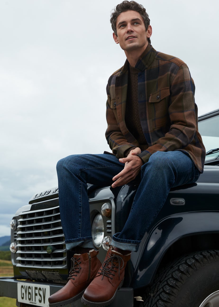 Dark Wash Stretch Straight Fit Jeans