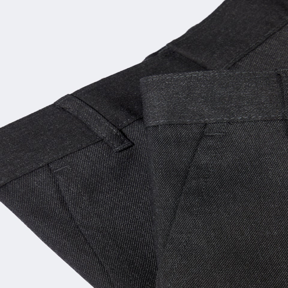 Boys 2 Pack Charcoal Slim Fit School Trousers (3-16yrs)
