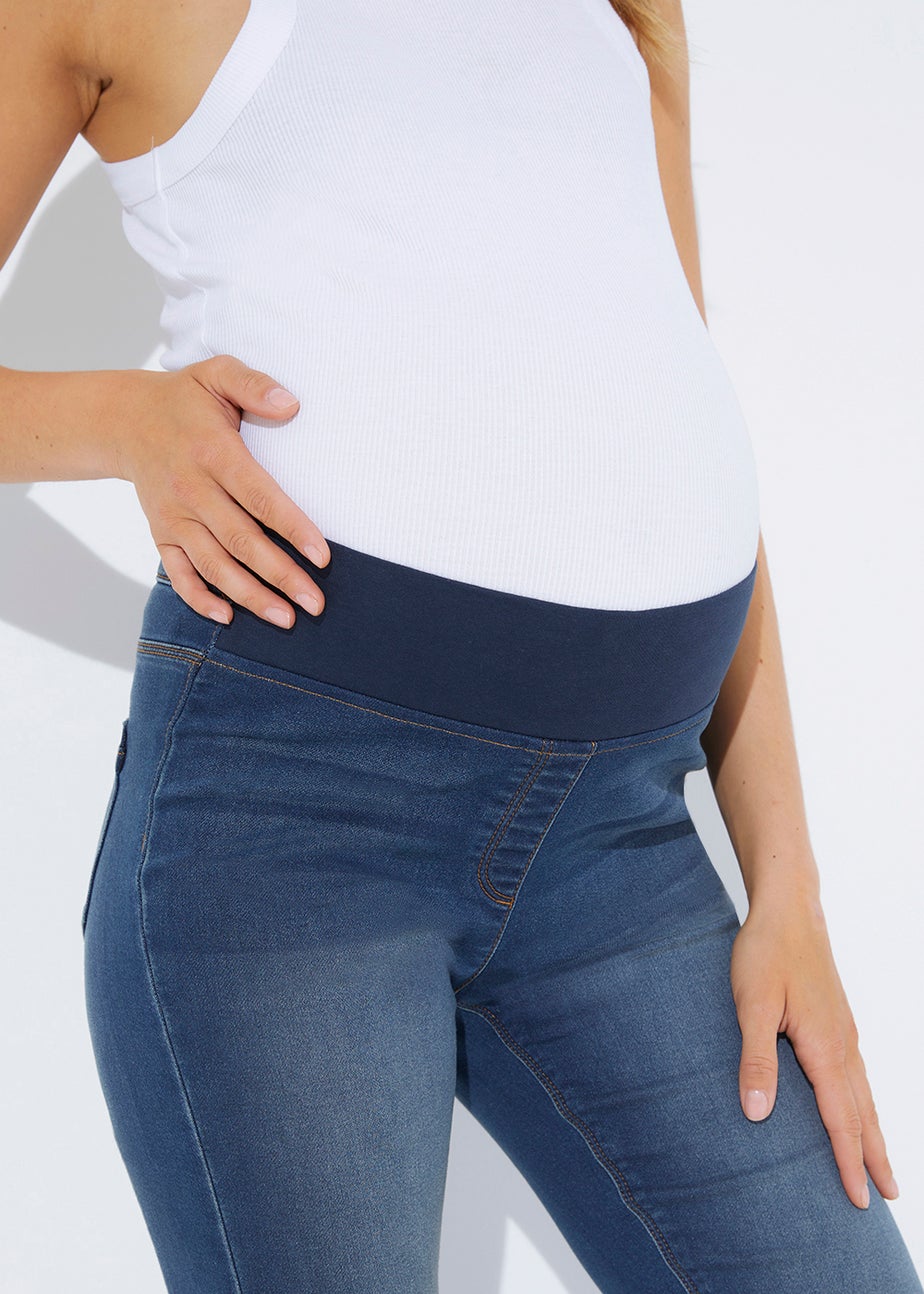 Maternity Jolie Dark Wash Under Bump Relaxed Skinny Jeans