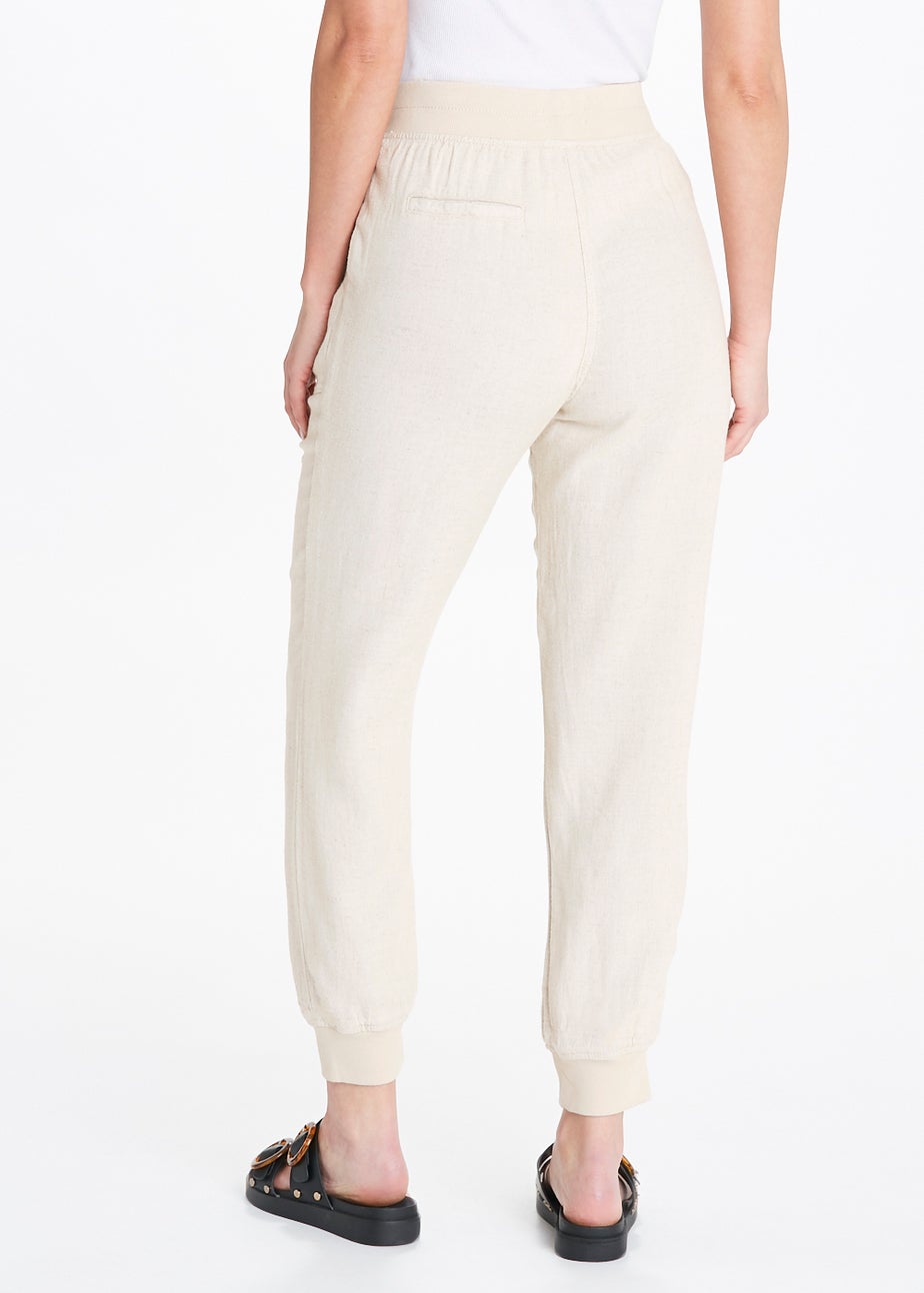 Stone Linen Blend Joggers
