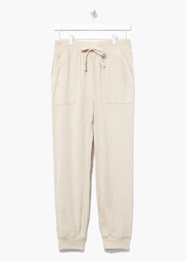 Stone Linen Blend Joggers