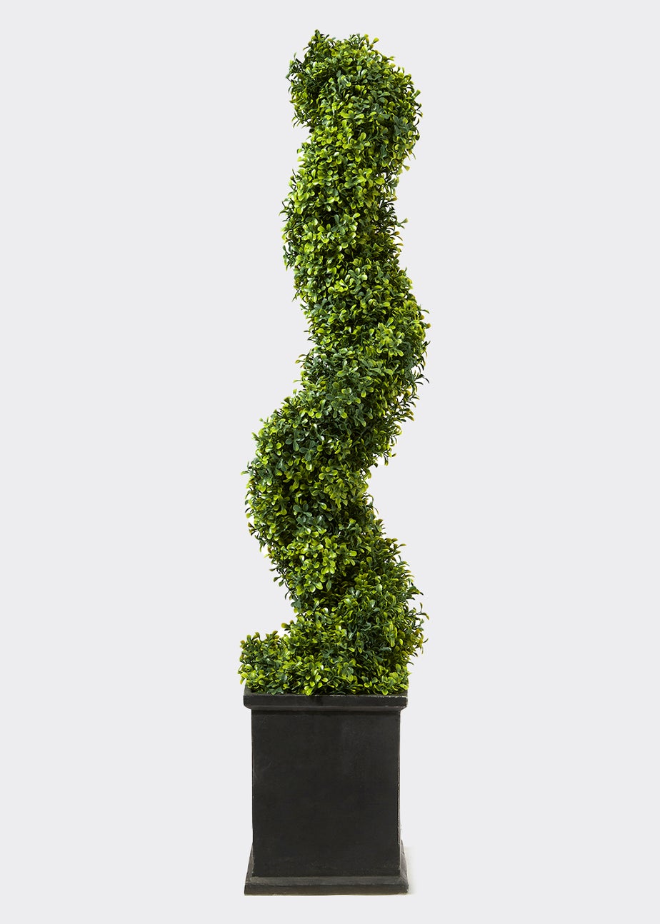 Spiral Topiary Tree in Black Pot (32cm x 127cm)