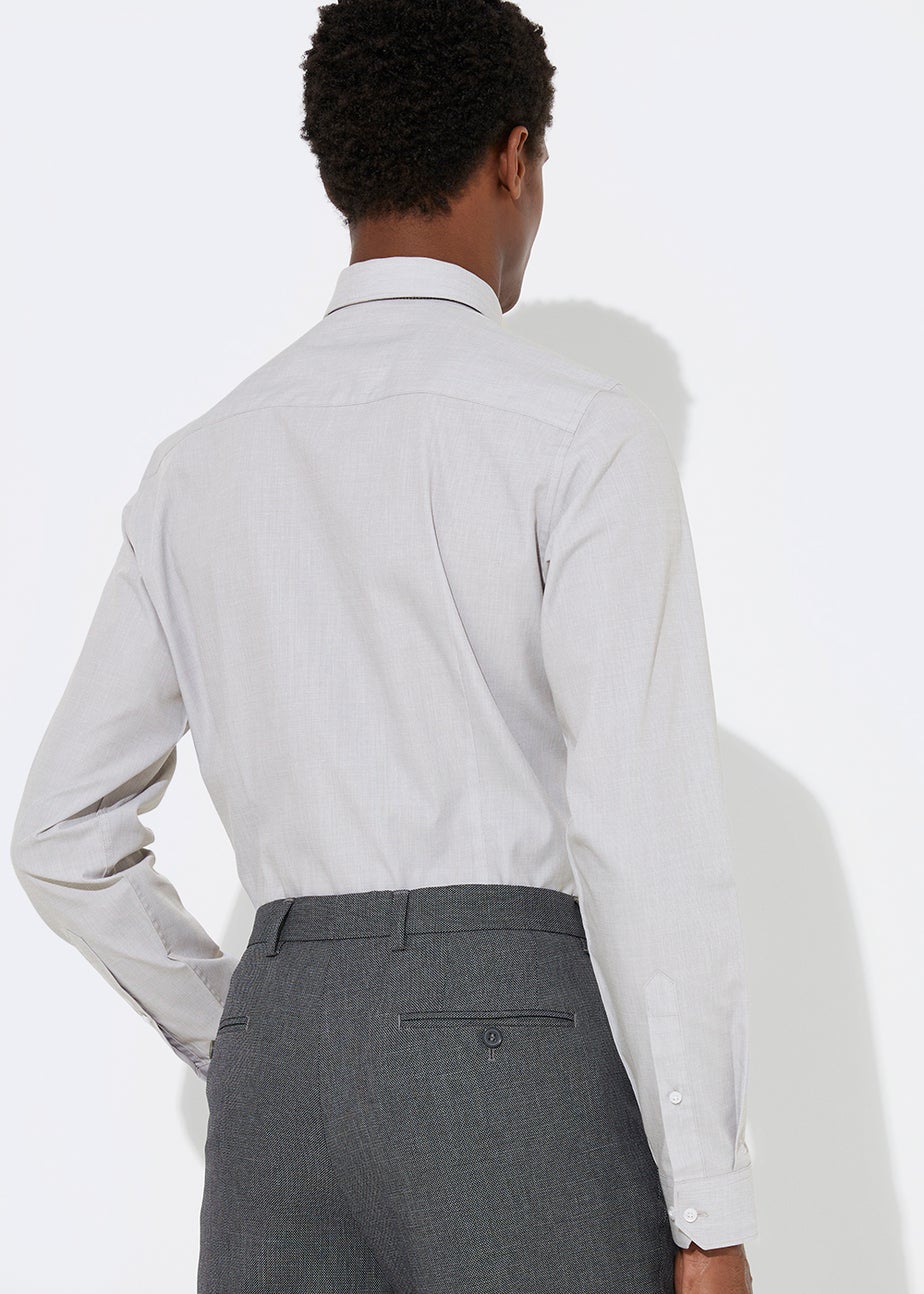 Taylor & Wright Grey Marl Slim Fit Shirt & Tie Set