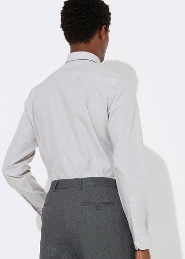 Taylor & Wright Grey Marl Slim Fit Shirt & Tie Set