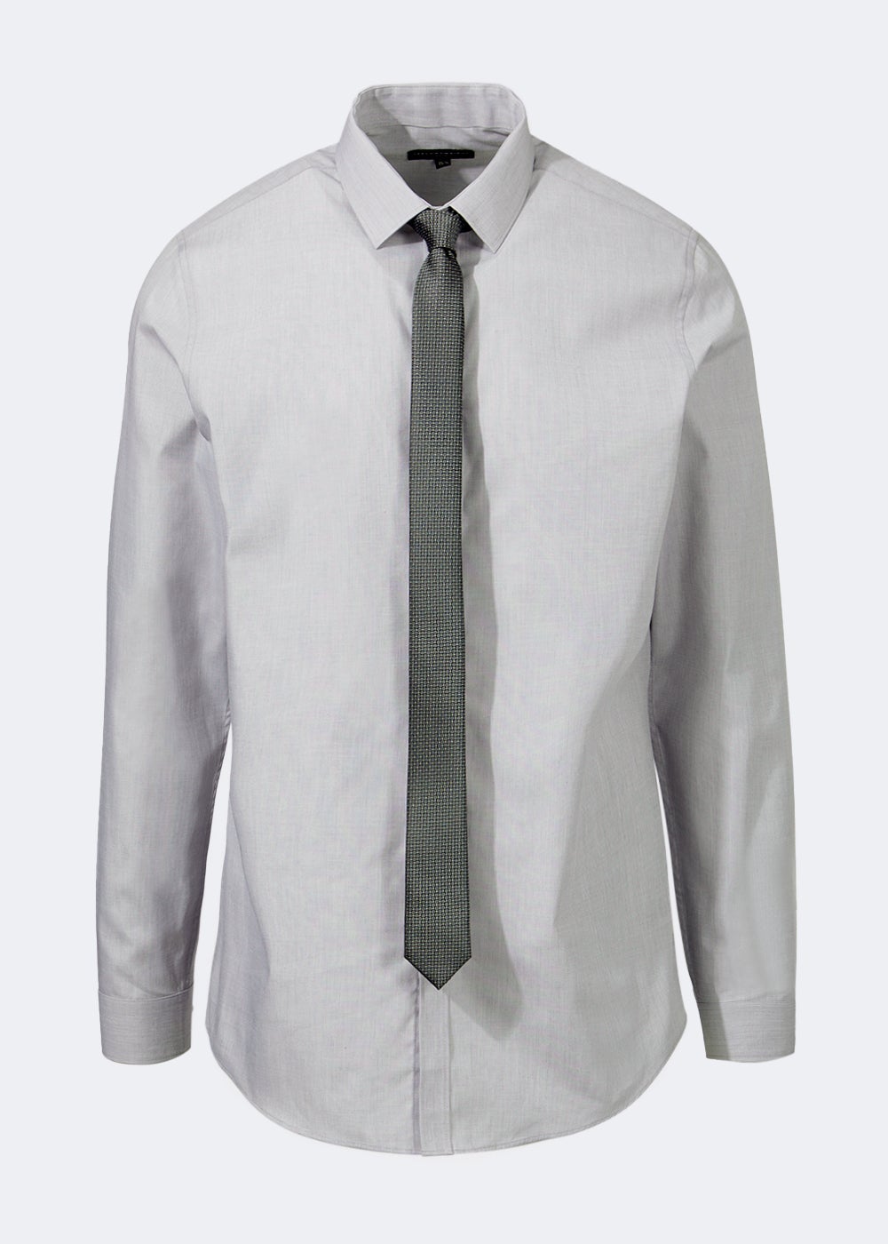 【新品】Tie.Me button up T-shirt gray Wrinkle-Resistant OG Oxford | Teddy Stratford