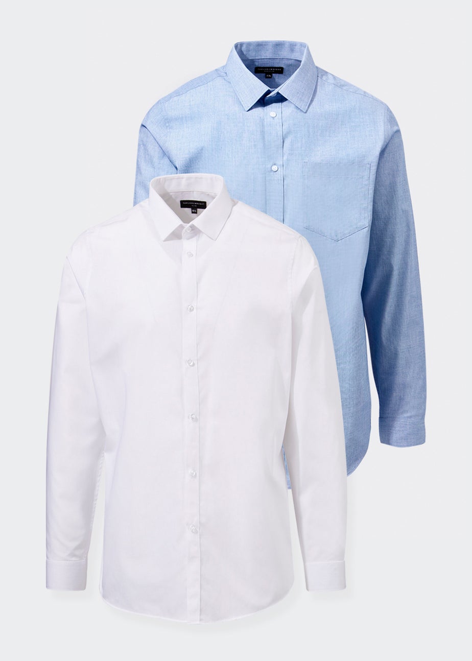 Taylor & Wright 2 Pack Marl Regular Fit Shirts