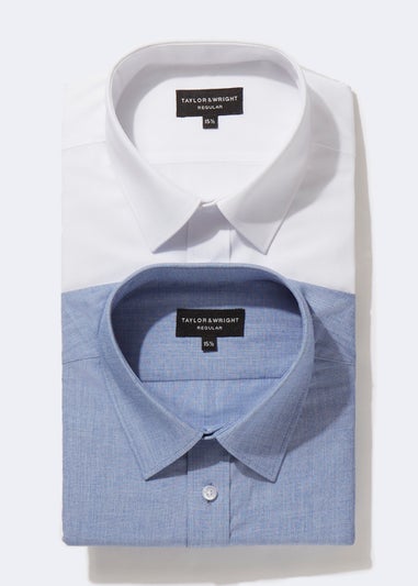 Taylor & Wright 2 Pack Marl Regular Fit Shirts