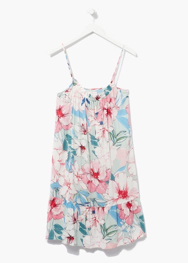 Blue Floral Strappy Nightie