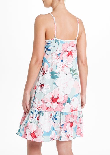 Blue Floral Strappy Nightie
