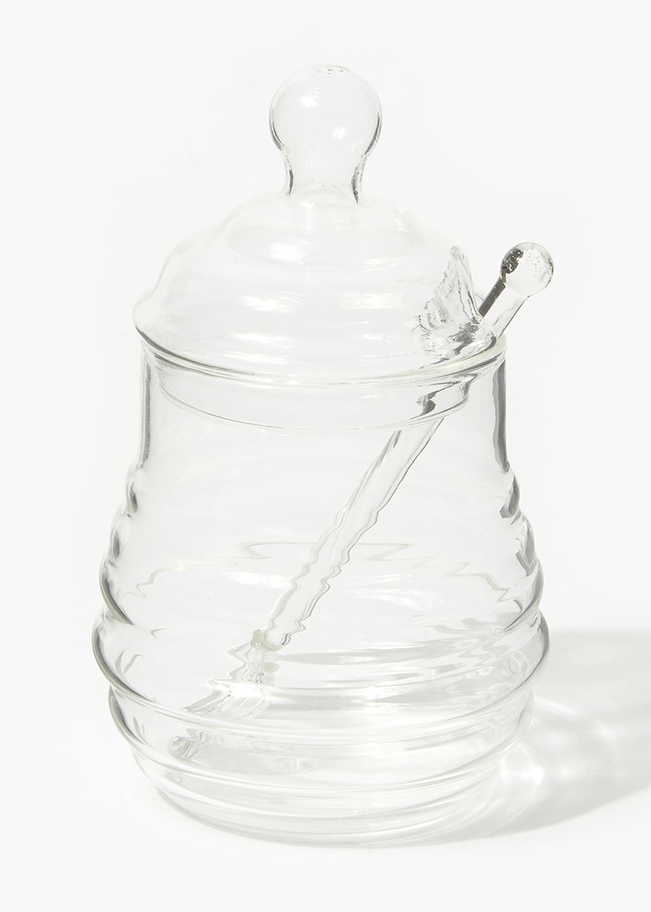 Glass Honey Pot