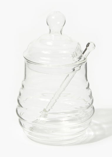 Glass Honey Pot