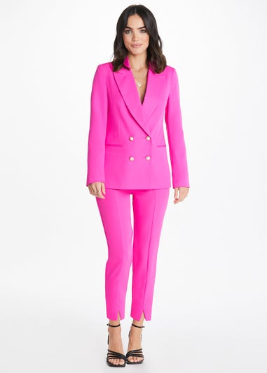 Be Beau Pink Seam Front Suit Trousers