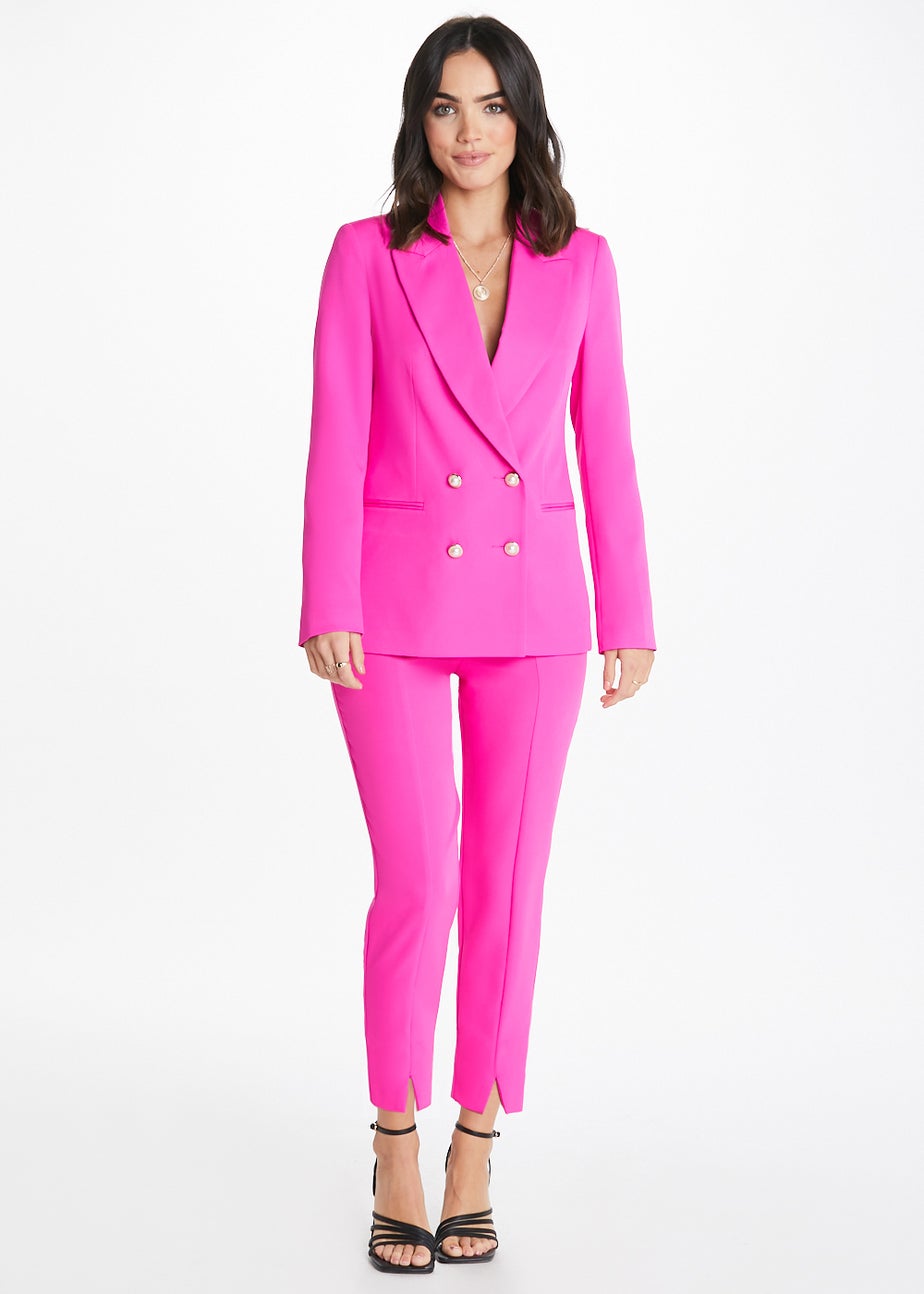 Be Beau Pink Seam Front Suit Trousers