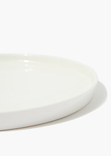 White Lipped Side Plate (20.5cm x 20.5cm)