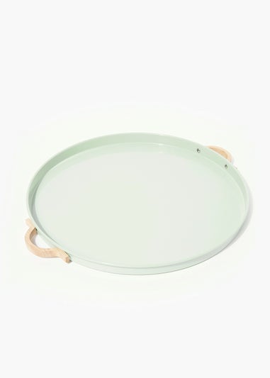 Green Round Metal Tray (37cm)