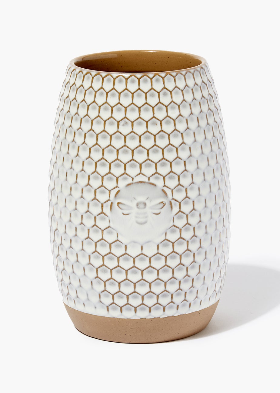 Honeycomb Bee Embossed Utensil Holder (18.5cm x 9cm)