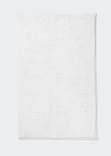 White Chenille Bath Mat (45cm x 75cm)