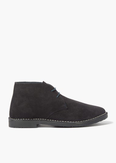 Navy Suede Desert Boots