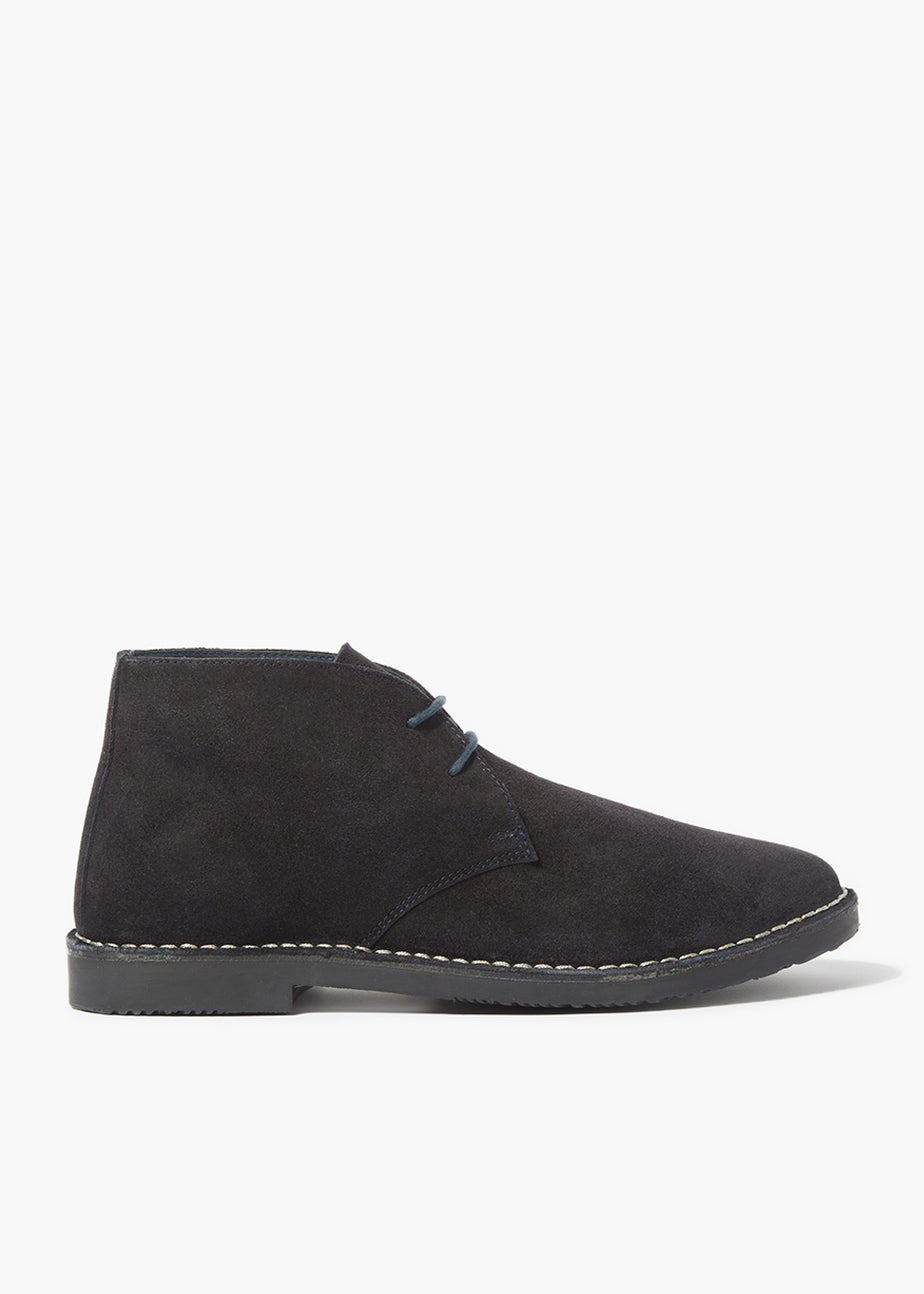 Navy Suede Desert Boots