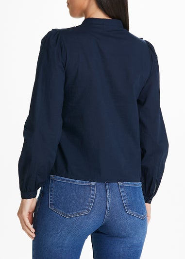 JDY Barbra Black Broderie Frill Blouse